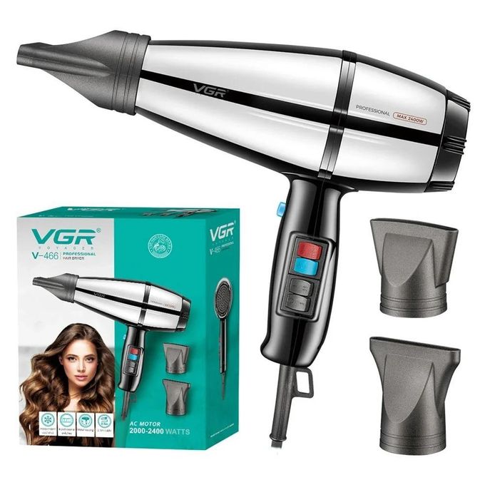مجفف شعر احترافي VGR، 2400 وات، متعدد الألوان - VGR-466 مجفف شعر احترافي VGR، 2400 وات، متعدد الألوان - VGR-466